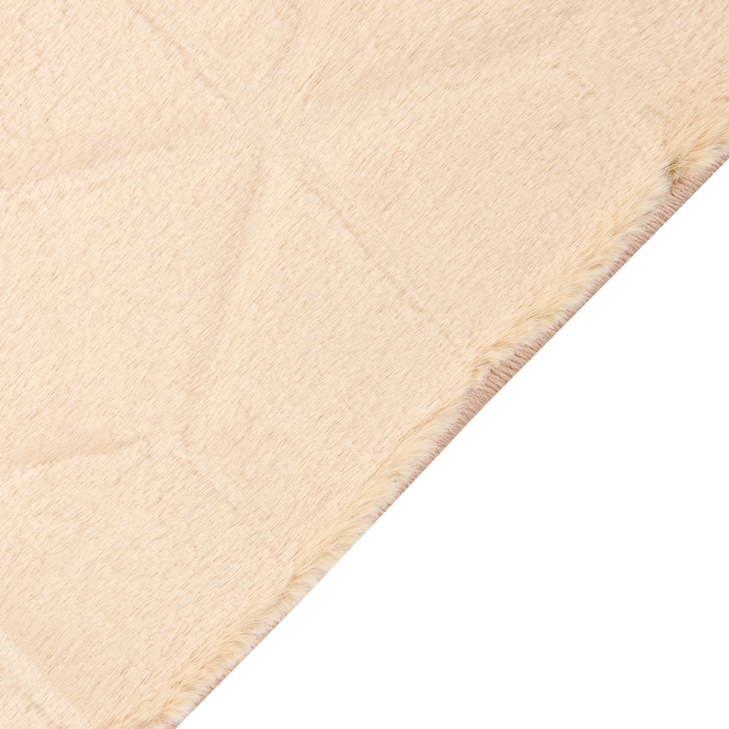 Kunstfellteppich Kaninchen beige 80 x 150 cm Shaggy THATTA