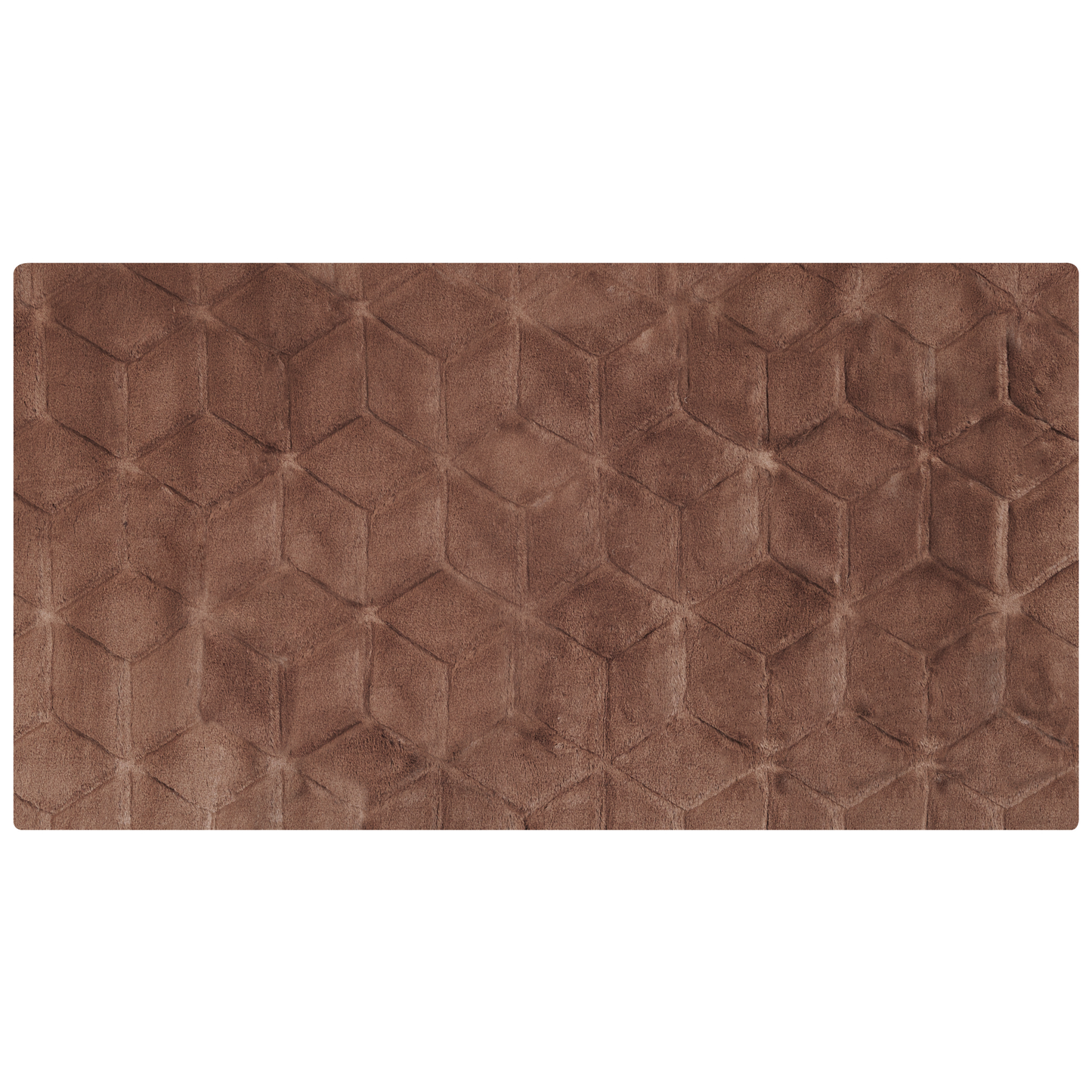 Kunstfellteppich Kaninchen braun 80 x 150 cm Shaggy THATTA