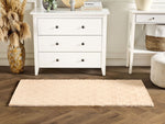 Kunstfellteppich Kaninchen beige 80 x 150 cm Shaggy GHARO
