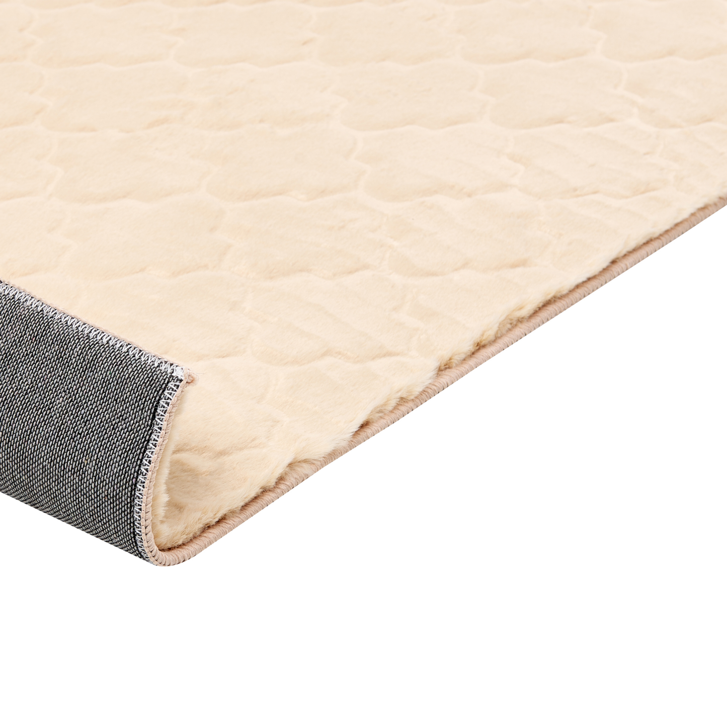 Kunstfellteppich Kaninchen beige 80 x 150 cm Shaggy GHARO