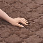 Kunstfellteppich Kaninchen braun 160 x 230 cm Shaggy GHARO