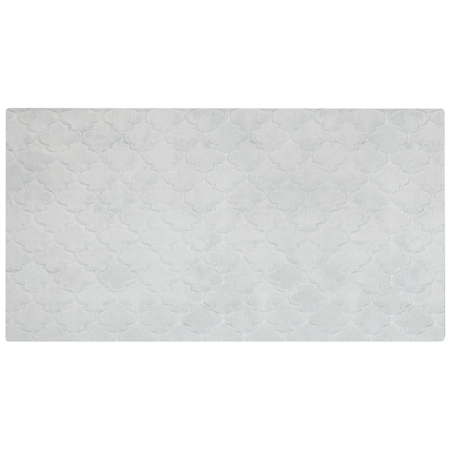 Kunstfellteppich Kaninchen hellgrau 80 x 150 cm Shaggy GHARO