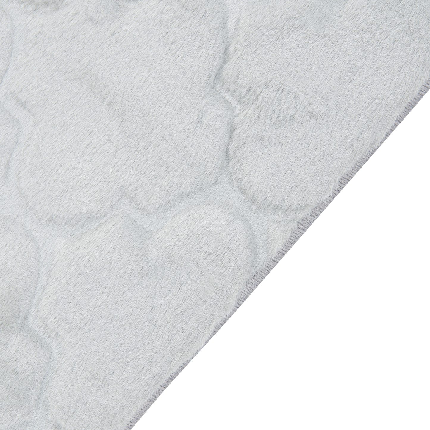 Kunstfellteppich Kaninchen hellgrau 160 x 230 cm Shaggy GHARO