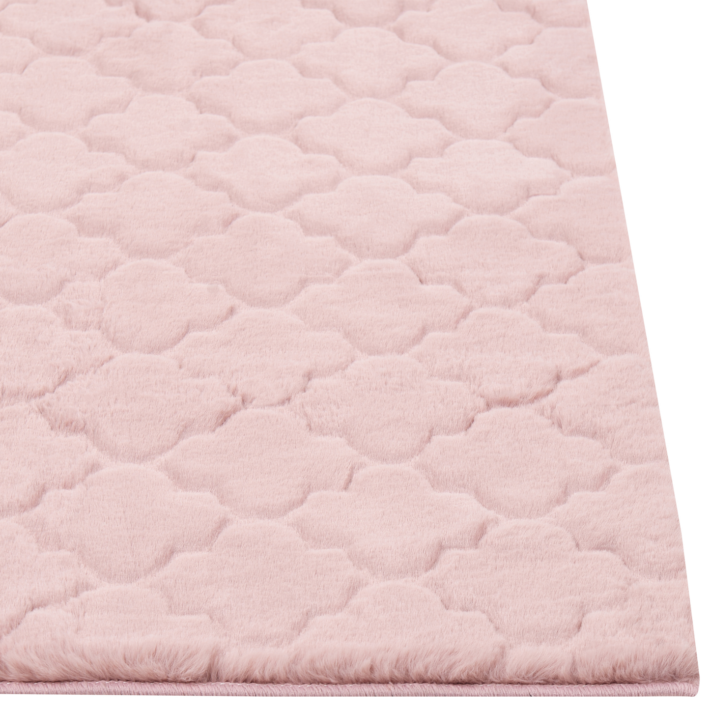 Kunstfellteppich Kaninchen rosa 160 x 230 cm Shaggy GHARO