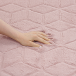 Kunstfellteppich Kaninchen rosa 160 x 230 cm Shaggy THATTA