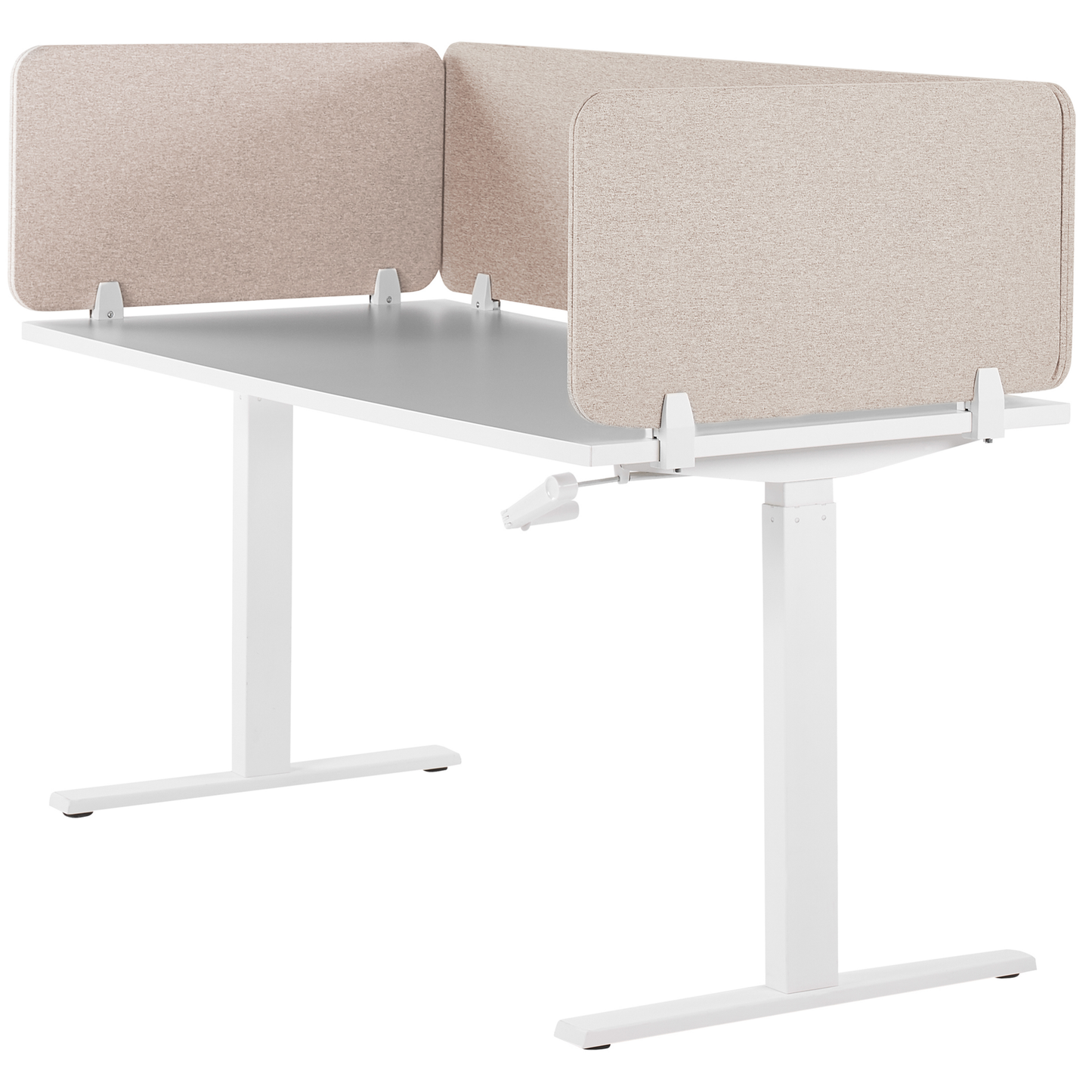 Schreibtischtrennwand beige 130 x 40 cm WALLY