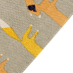 Kinderteppich Baumwolle grau 80 x 150 cm Fuchsmuster Kurzflor BANKGO