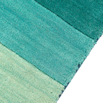 Teppich Wolle mehrfarbig 140 x 200 cm Streifenmuster Kurzflor MAILSI