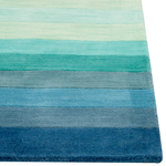 Teppich Wolle mehrfarbig 140 x 200 cm Streifenmuster Kurzflor MAILSI