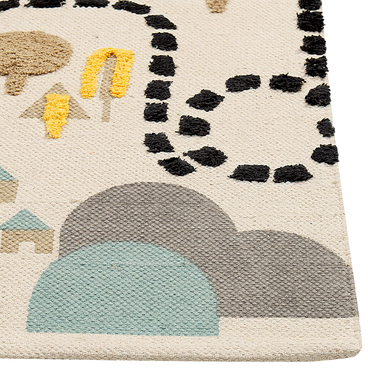 Kinderteppich Baumwolle mehrfarbig 80 x 150 cm abstraktes Muster SAZAK