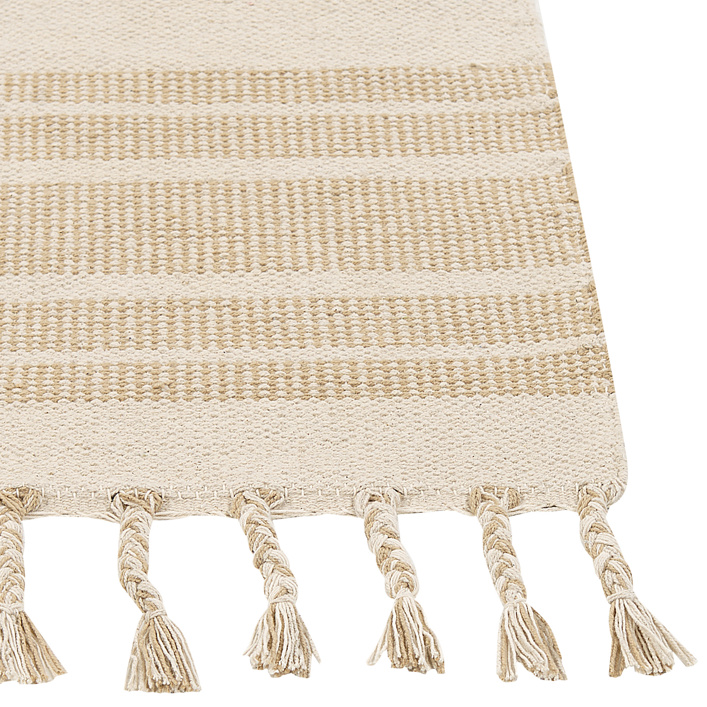 Teppich Baumwolle mehrfarbig 300 x 400 cm geometrisches Muster Kurzflor ZEYNAK