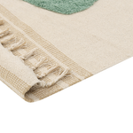 Teppich Baumwolle mehrfarbig 300 x 400 cm geometrisches Muster Kurzflor ZEYNAK