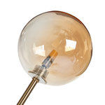 Tischlampe Rauchglas gold 70 cm 3-flammig Kugelform TAMESI