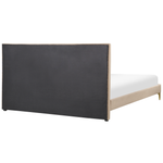 Bett mit Lattenrost Samtstoff LIMOUX 160 x 200 cm Taupe