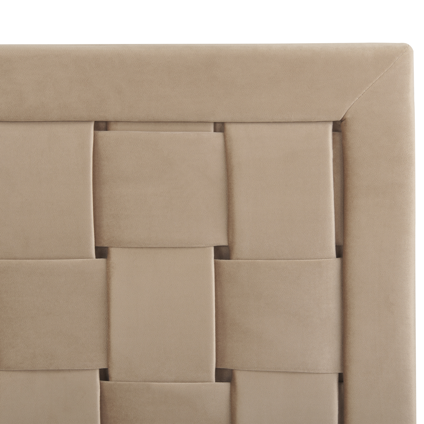 Bett mit Lattenrost Samtstoff LIMOUX 160 x 200 cm Taupe