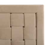 Bett mit Lattenrost Samtstoff LIMOUX 160 x 200 cm Taupe
