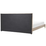 Bett mit Lattenrost Samtstoff LIMOUX 180 x 200 cm Taupe