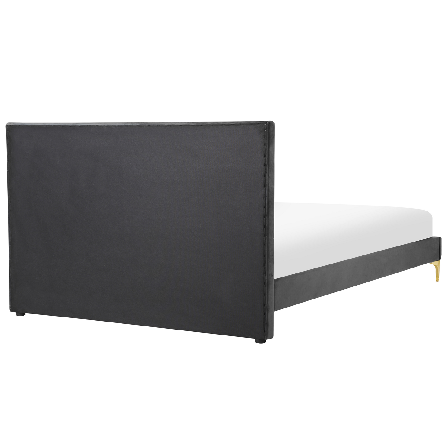 Bett mit Lattenrost Samtstoff LIMOUX 140 x 200 cm Schwarz