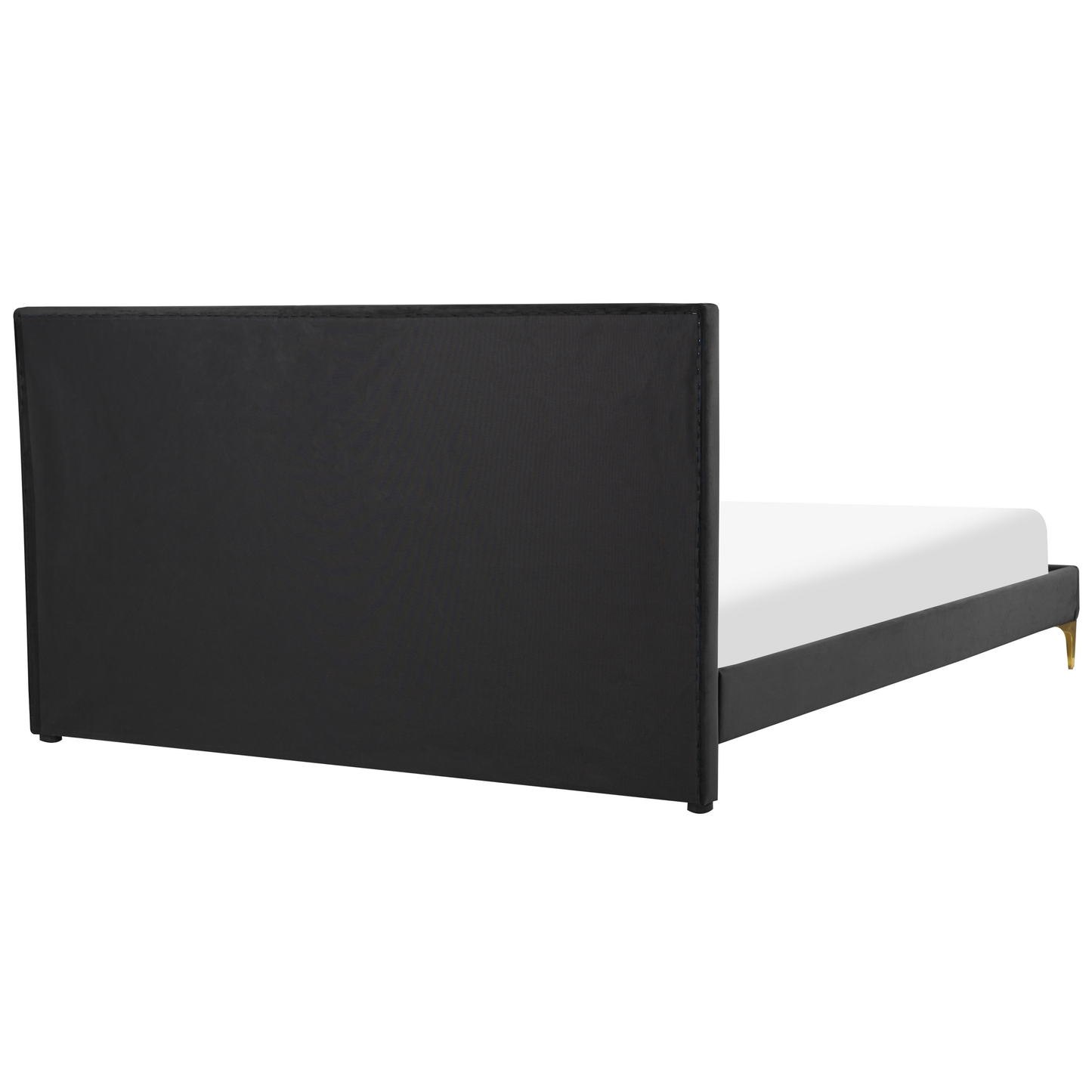 Bett mit Lattenrost Samtstoff LIMOUX 160 x 200 cm Schwarz