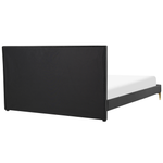 Bett mit Lattenrost Samtstoff LIMOUX 160 x 200 cm Schwarz