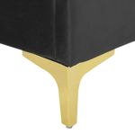 Bett mit Lattenrost Samtstoff LIMOUX 160 x 200 cm Schwarz