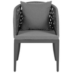 Gartenmöbel Set 4-Sitzer LIPARI inkl. Kissen Metall Grau