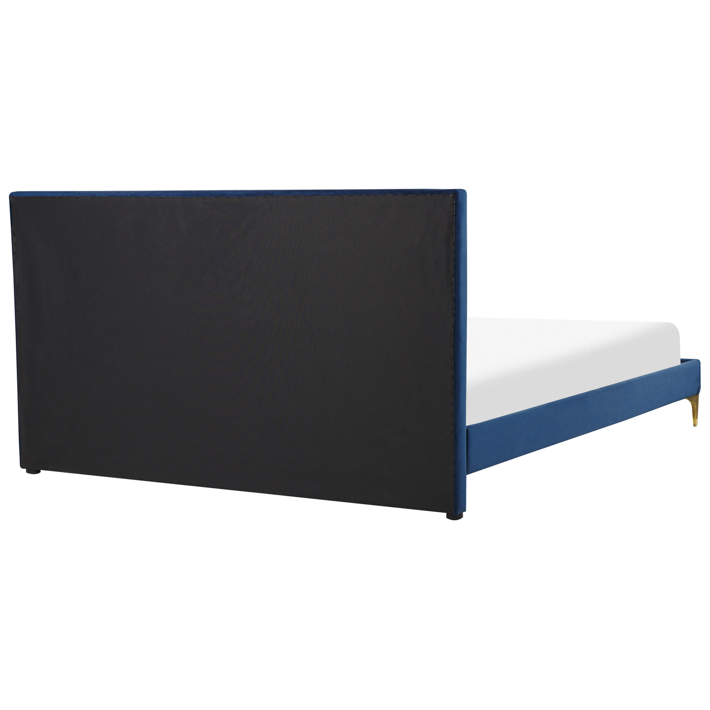 Bett mit Lattenrost Samtstoff LIMOUX 160 x 200 cm Marineblau