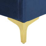 Bett mit Lattenrost Samtstoff LIMOUX 160 x 200 cm Marineblau