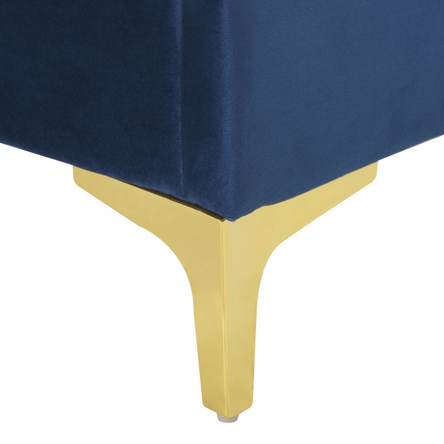 Bett mit Lattenrost Samtstoff LIMOUX 180 x 200 cm Marineblau