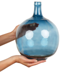Glas Dekovase 31 cm Blau CHAPPATHI