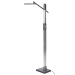 LED Stehlampe AQUARIUS mit Dimmer Metall Silber