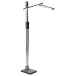 LED Stehlampe AQUARIUS mit Dimmer Metall Silber