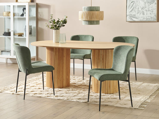 Esszimmerstuhl 2er Set ADA Dunkelgrün