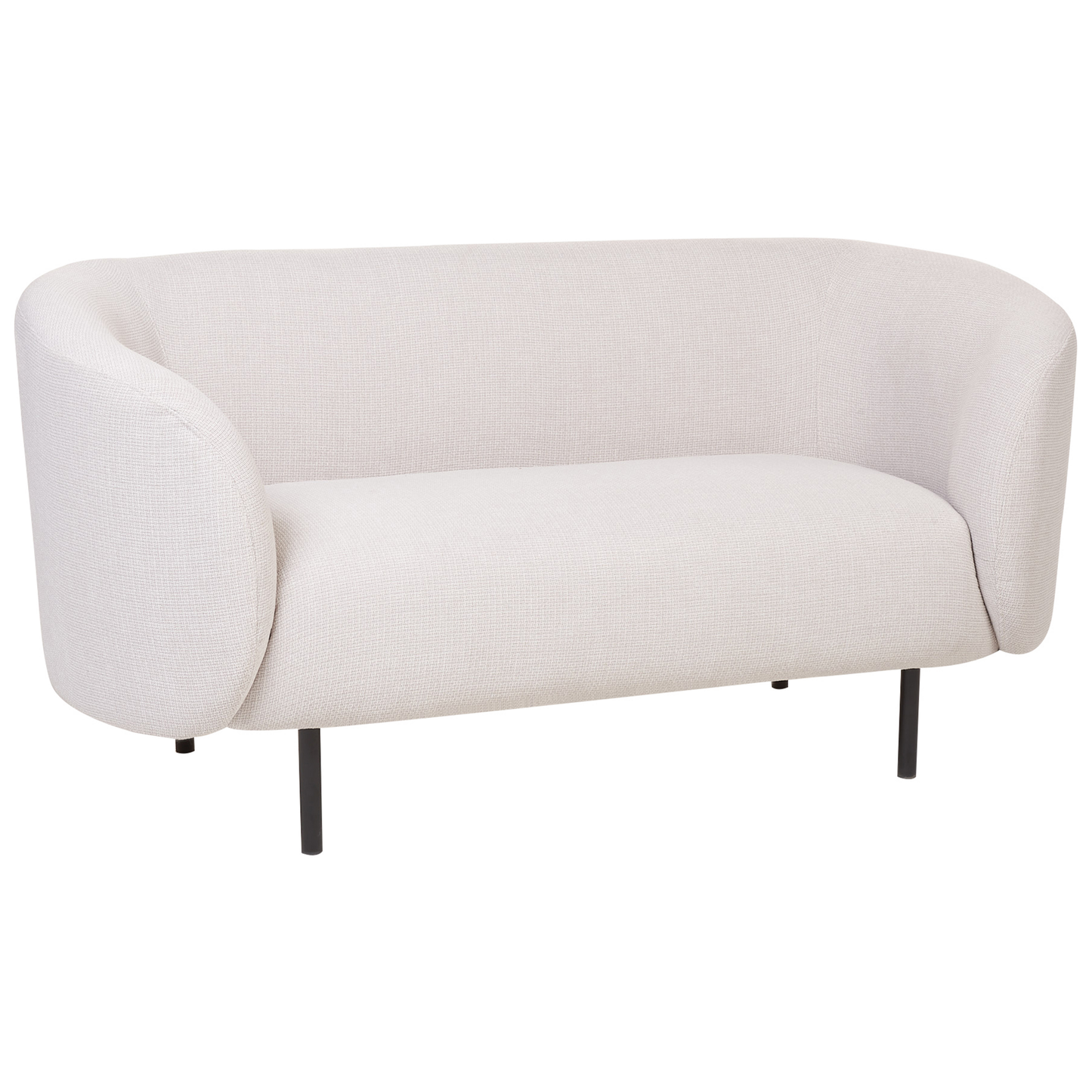 Sofa Set Polsterbezug beige / schwarz 3-Sitzer LOEN