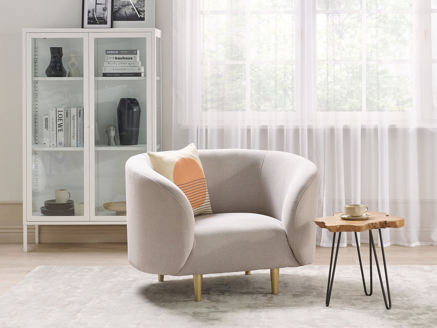 Sessel LOEN Stoff Hellbeige