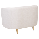 Sofa Set Polsterbezug beige / gold 3-Sitzer LOEN