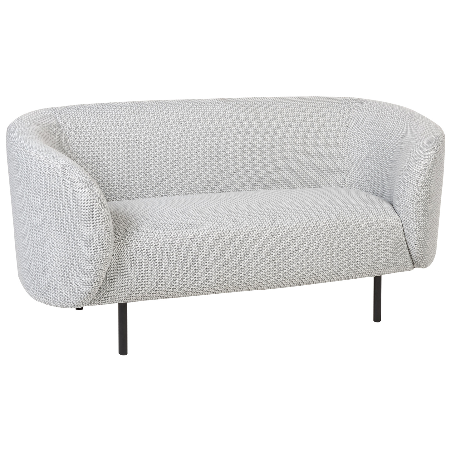 2-Sitzer Sofa Polsterbezug weiss / schwarz LOEN