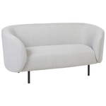 2-Sitzer Sofa Polsterbezug weiss / schwarz LOEN