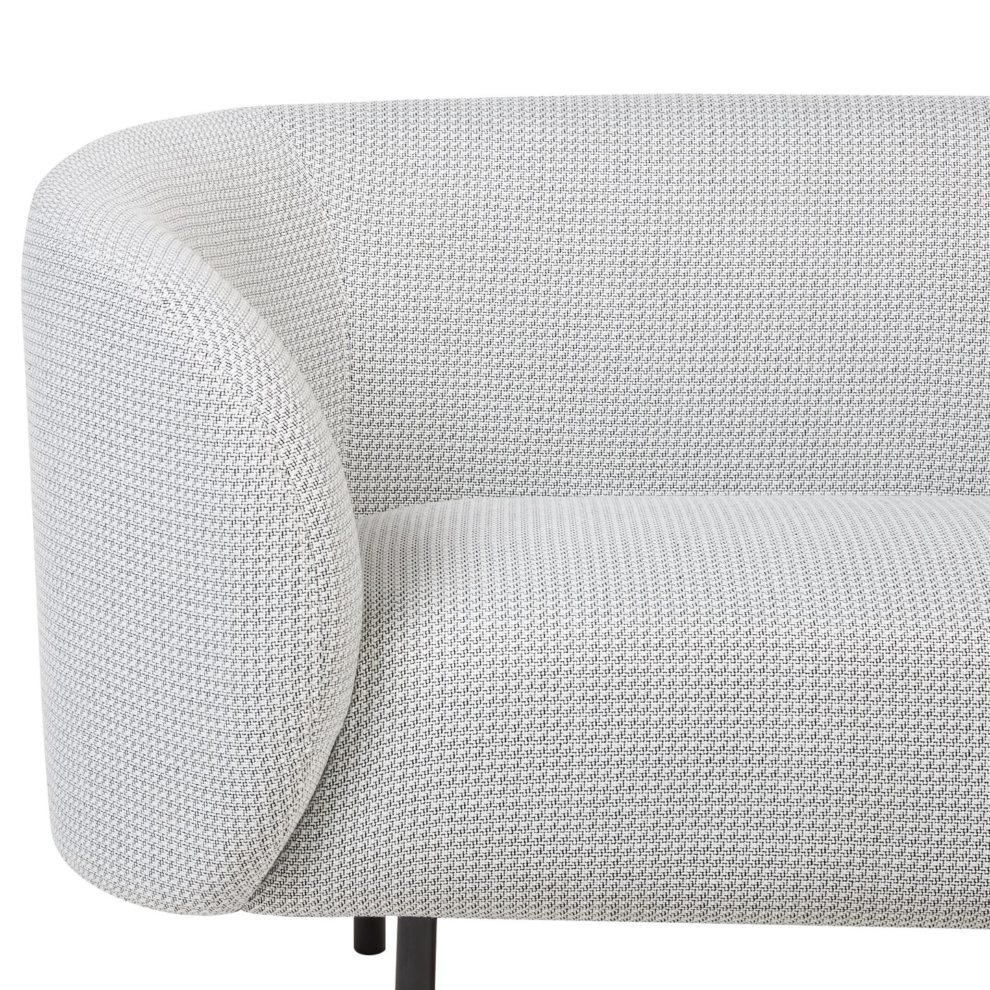 2-Sitzer Sofa Polsterbezug weiss / schwarz LOEN