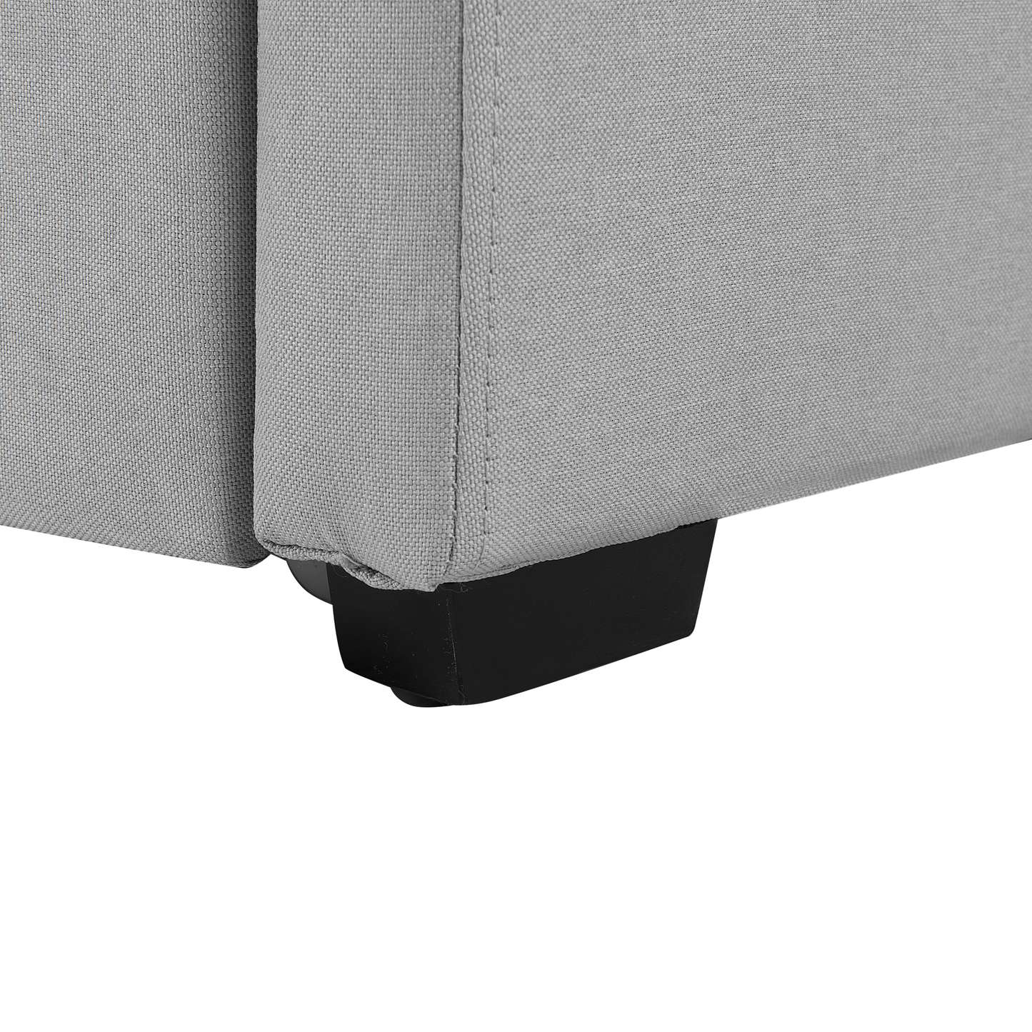 Ausziehbett Stoff MARMANDE 80 x 200 cm Hellgrau