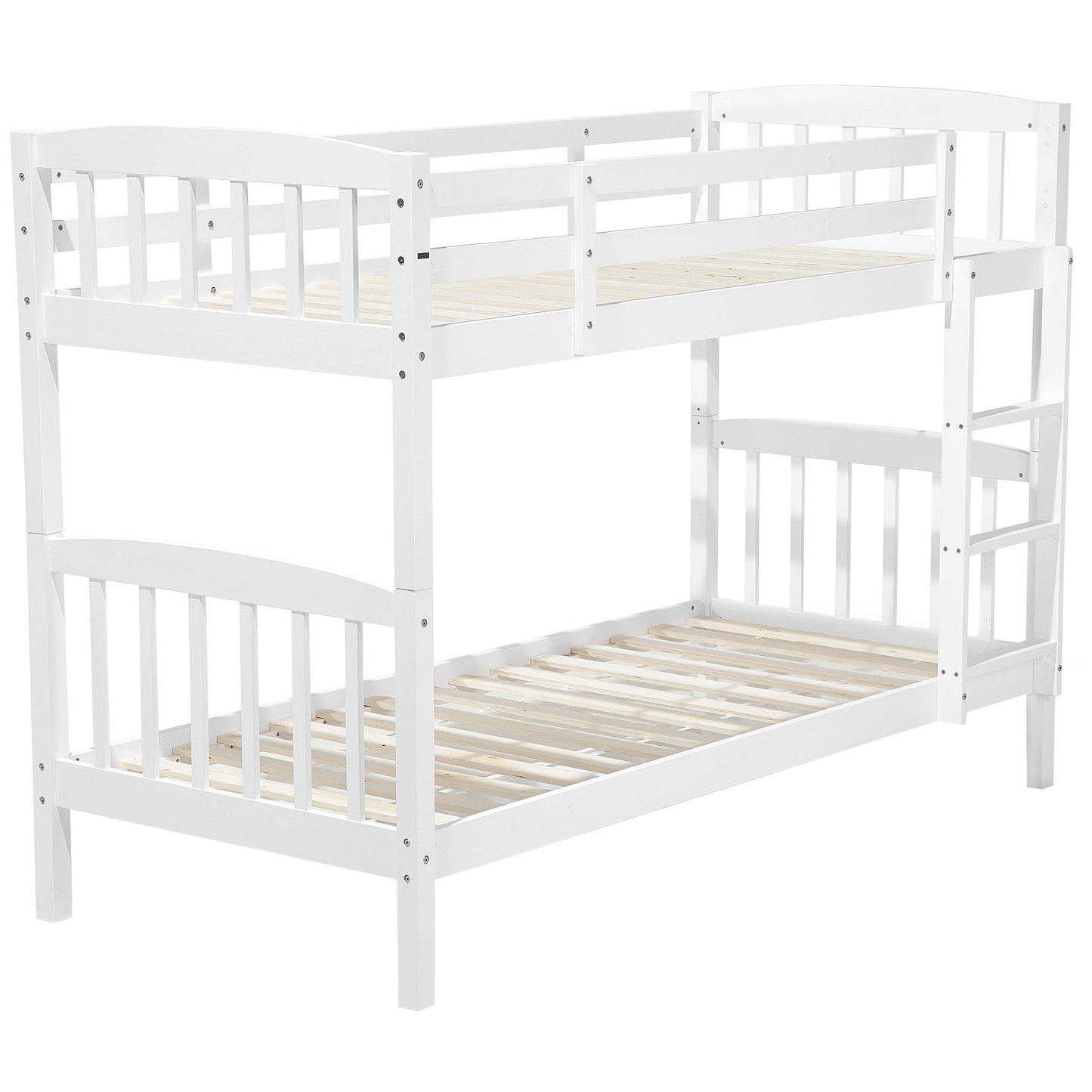 Hochbett Kiefernholz REGAT 90 x 200 cm Weiss