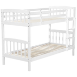 Hochbett Kiefernholz REGAT 90 x 200 cm Weiss