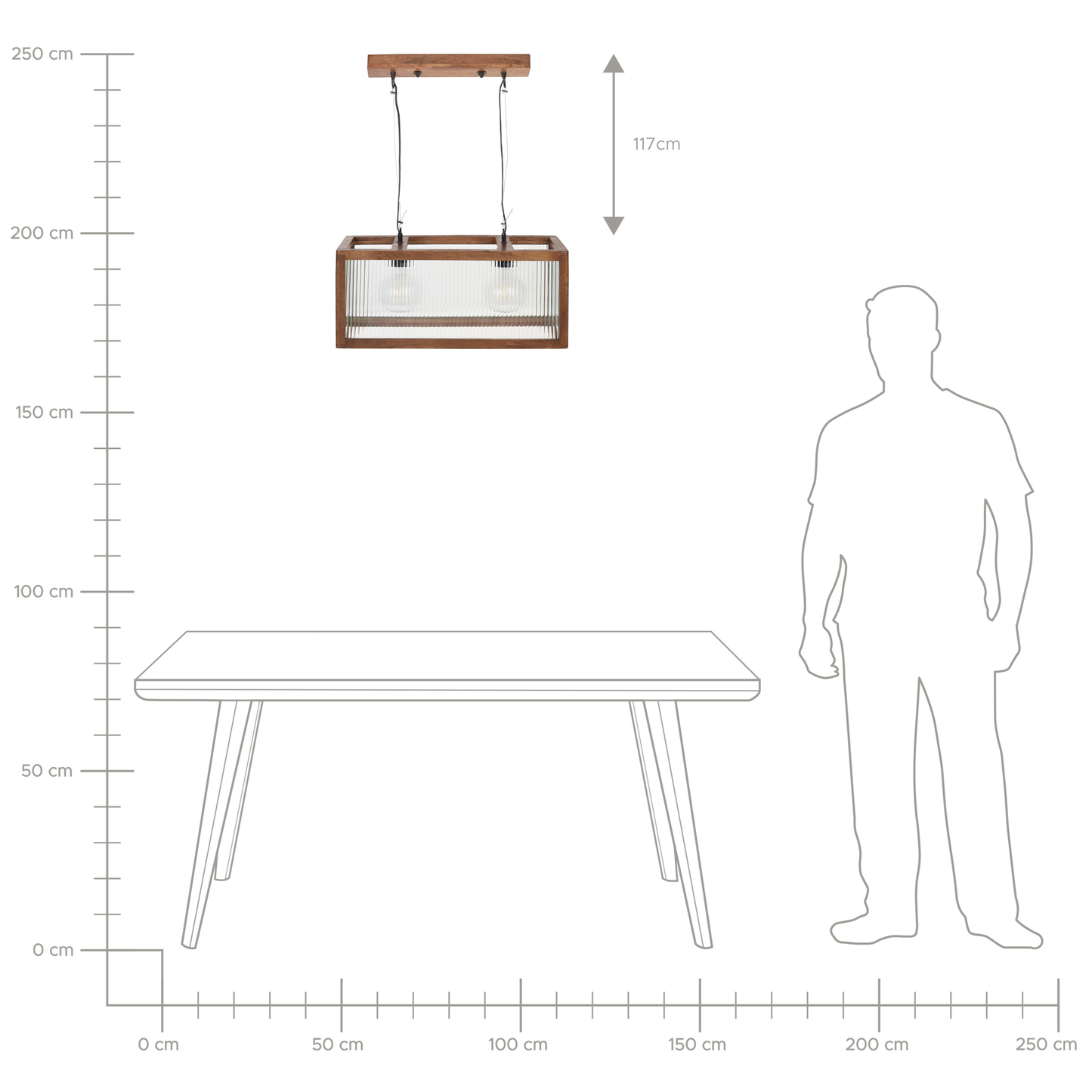 Hängelampe PENNA Holz Braun