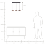 Hängelampe MANJEERA Holz Dunkelbraun
