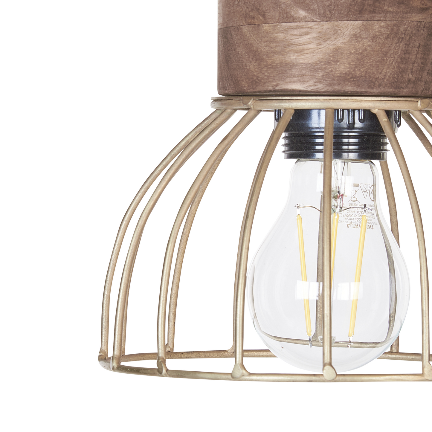 Hängelampe VARADA Holz Braun