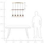 Hängelampe VARADA Holz Braun