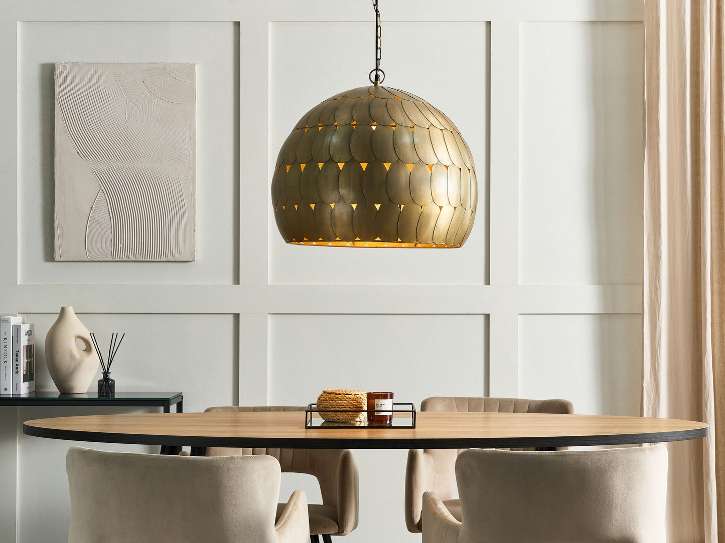 Hängelampe HARANGI Metall Messing