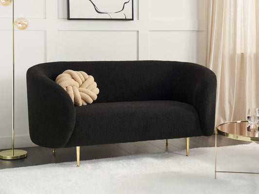 2-Sitzer Sofa Bouclé schwarz LOEN