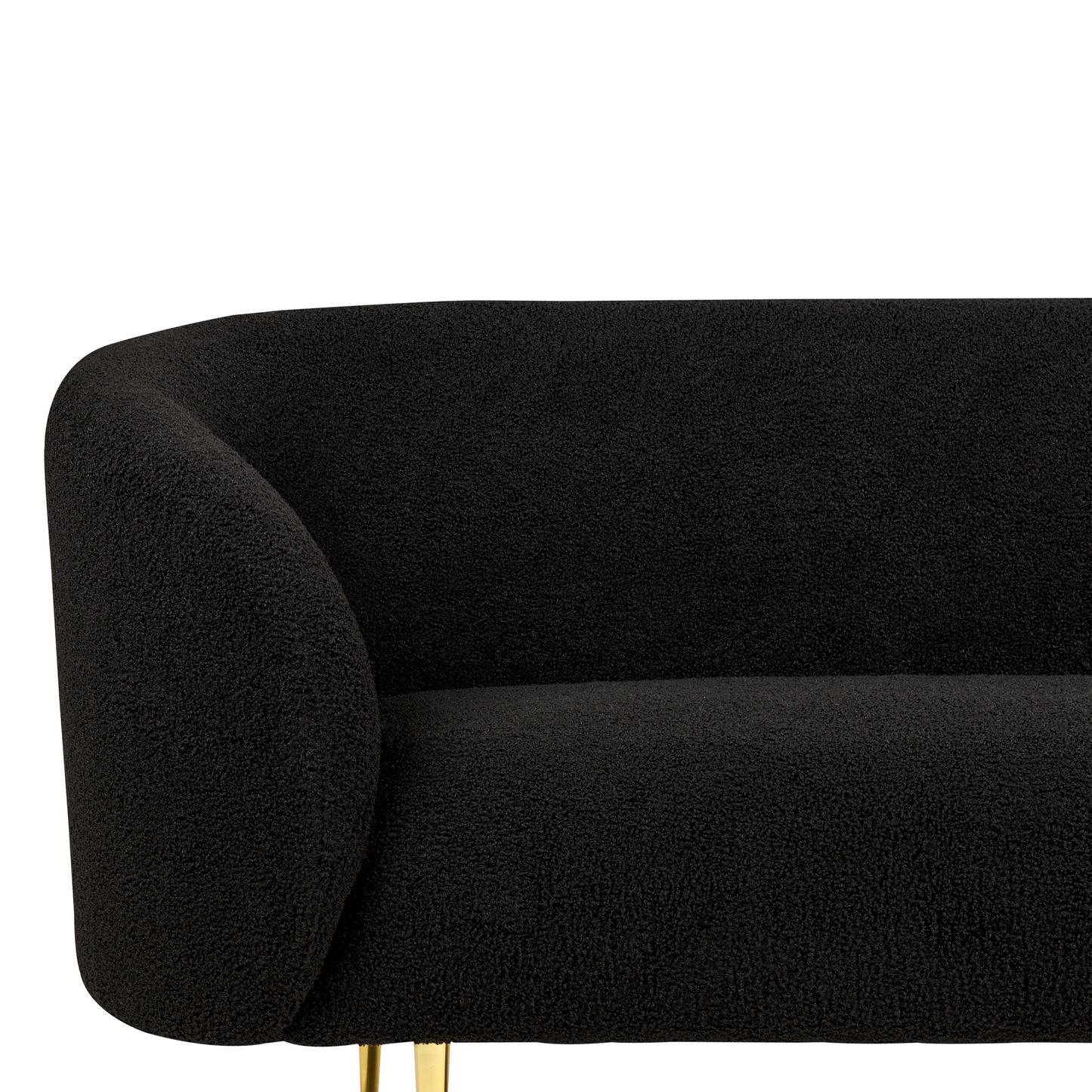 2-Sitzer Sofa Bouclé schwarz LOEN