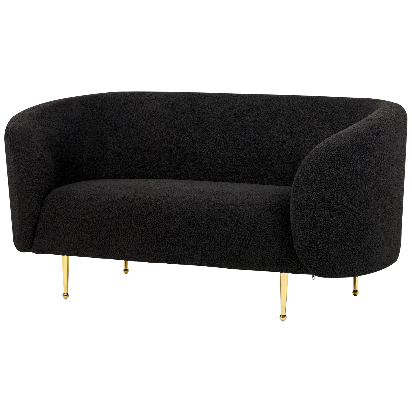 Sofasæt Bouclé sort 3-personers LOEN